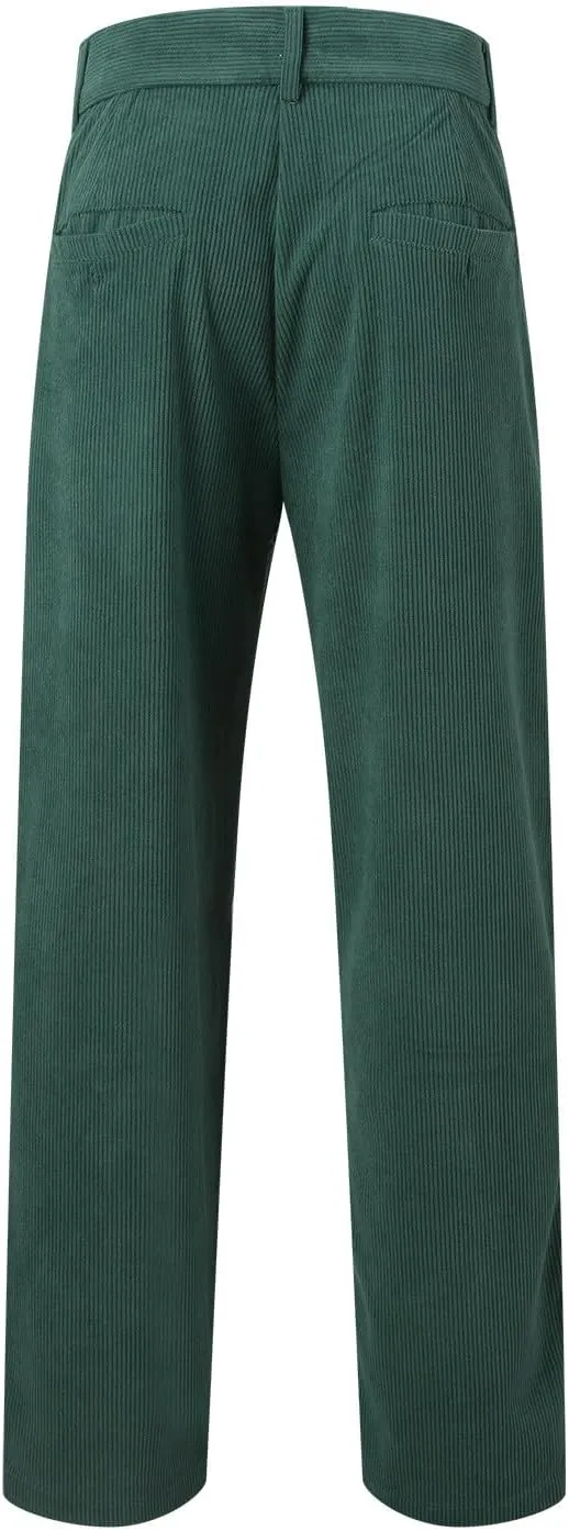 Men's Casual Pants High Waist Zip Off Straight Leg Pants Casual Slim Fit Lightweight Chino Golf Pants Pencil Trousers