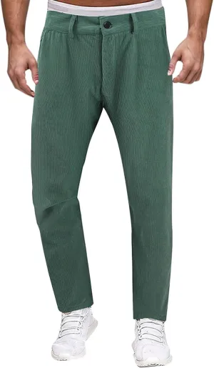 Men's Casual Pants High Waist Zip Off Straight Leg Pants Casual Slim Fit Lightweight Chino Golf Pants Pencil Trousers
