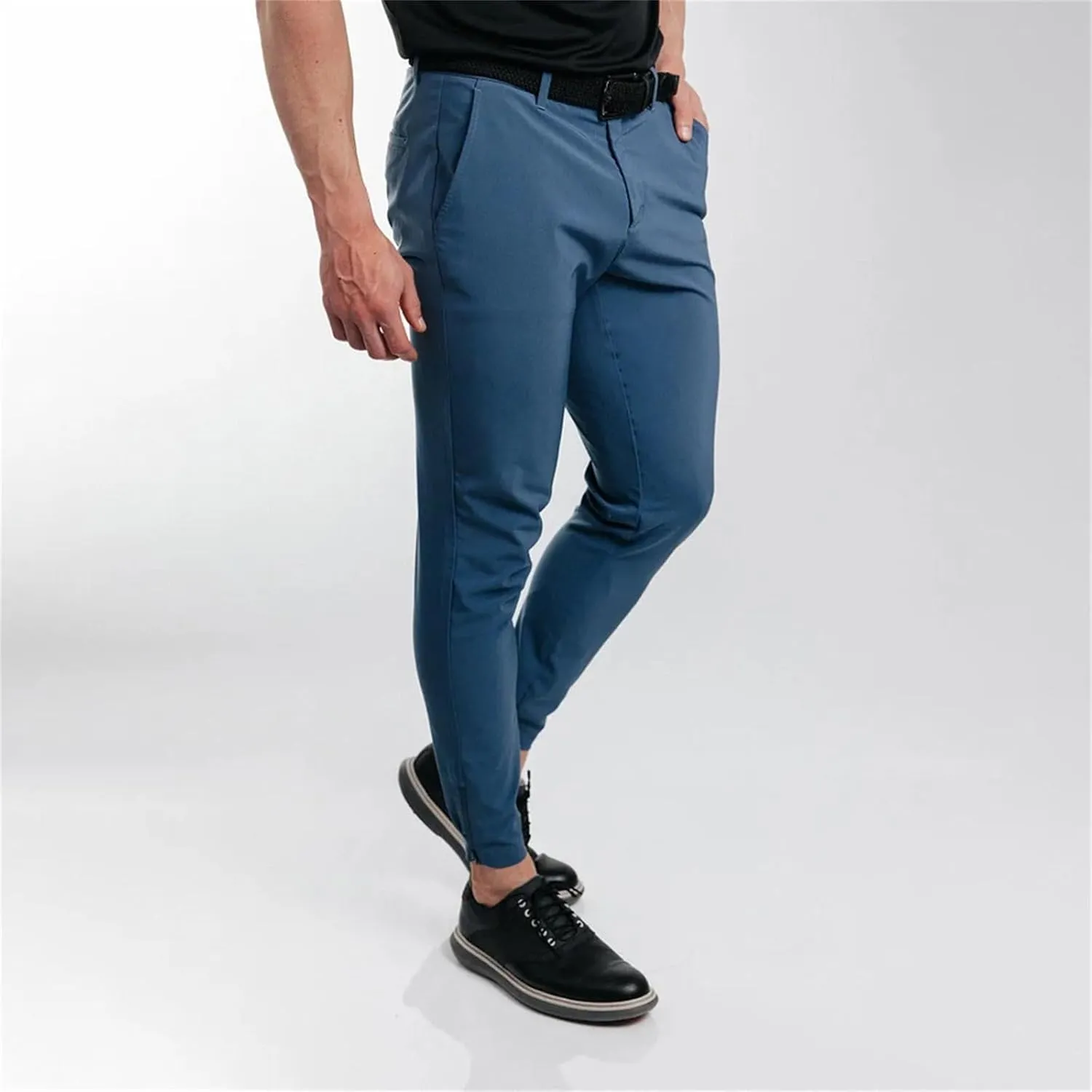 Mens Chinos Dress Pants Slim Fit Stretch Flat Front Golf Pants Casual Travel Pants Skinny Stretch Casual Pants