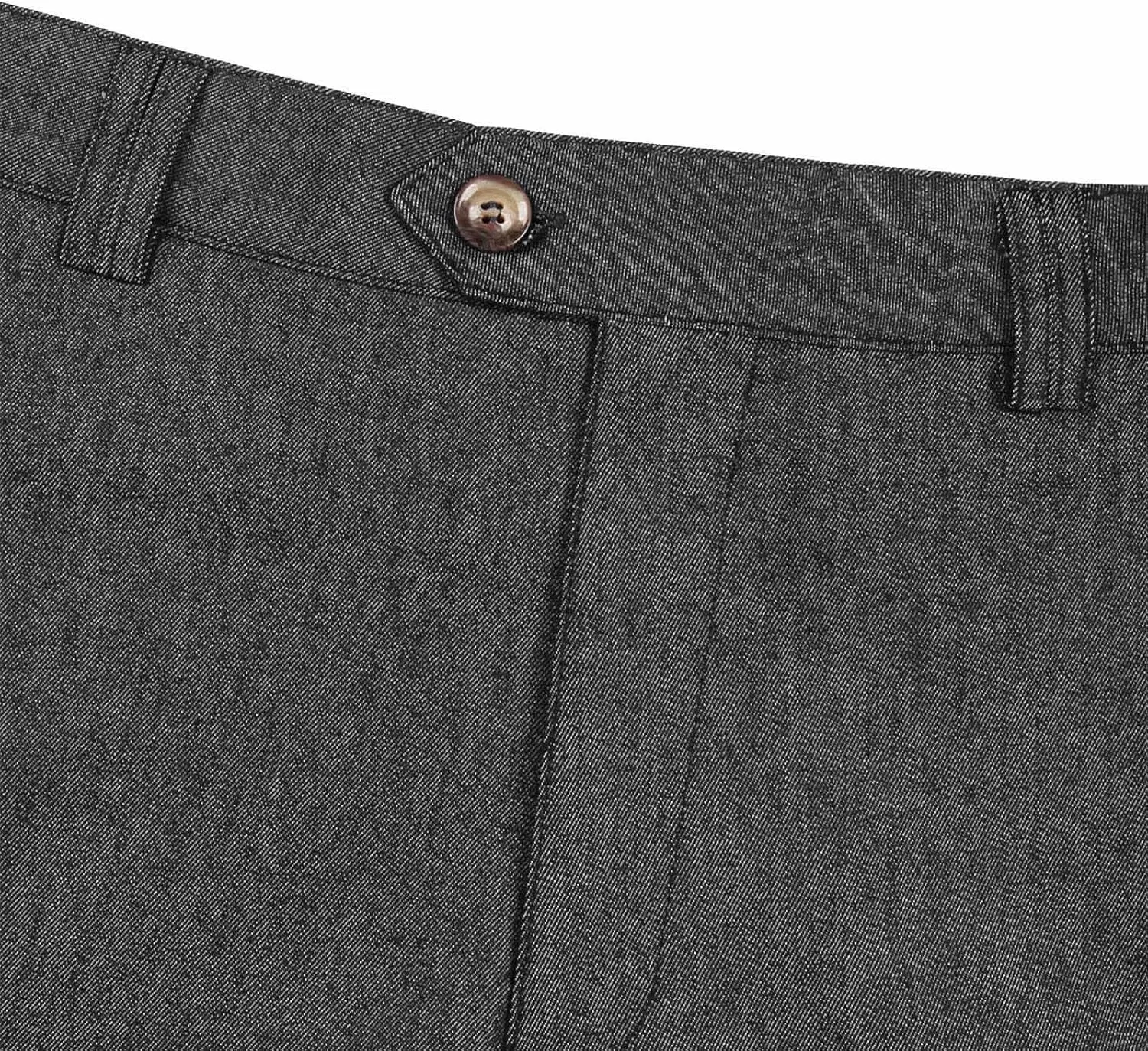 Mens Classic Stretch Flat Front Dress Pants Slim Fit Lightweigh Business Suit Trousers Daliy Streetwear with Pockets