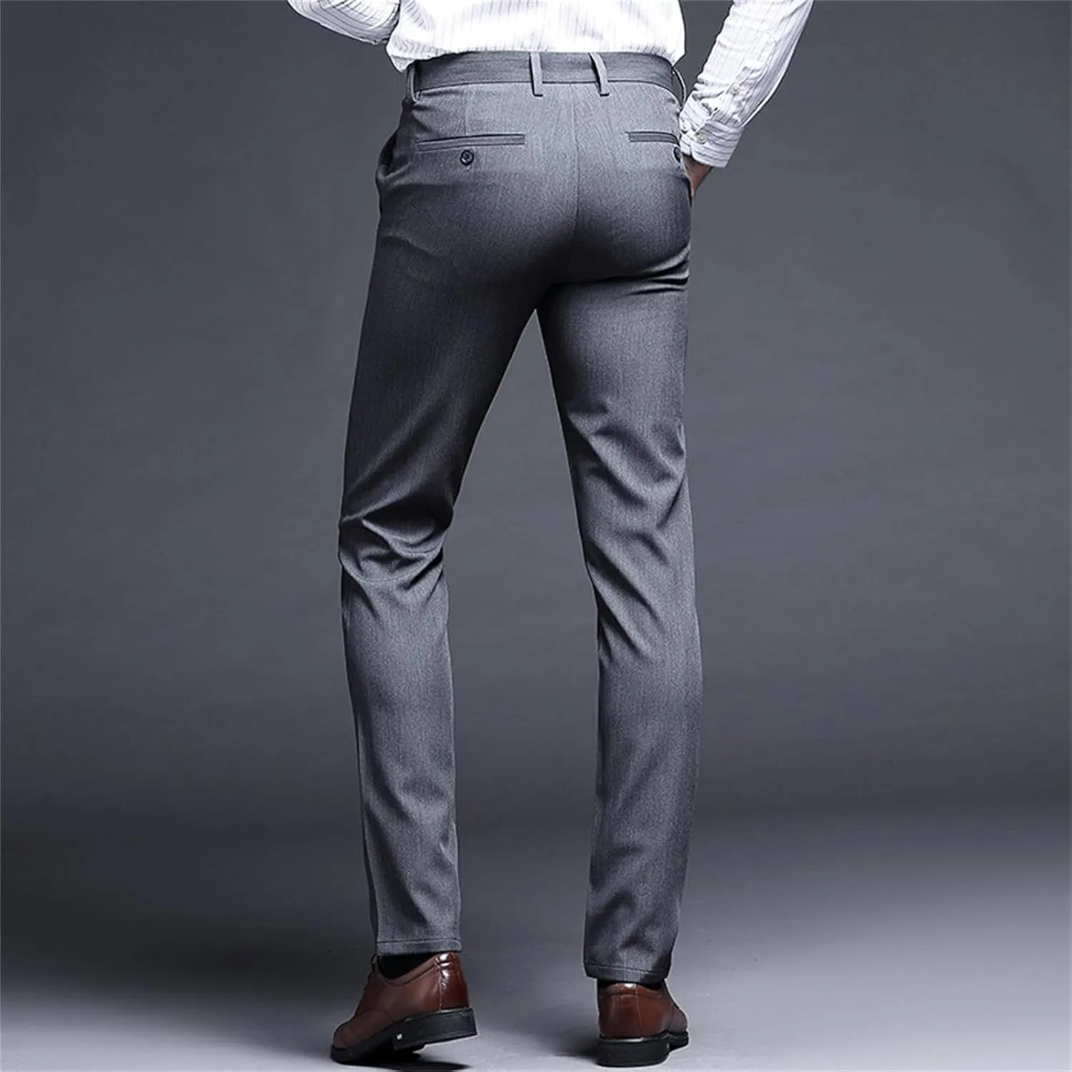 Men's Dress Pants Skinny Slim Fit Dress Pants Stretch Regular Fit Business Casual Fashion Pencil Chinos Pants