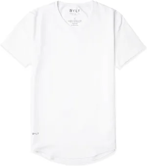 Men's Drop-Cut V-Neck – Plain Tshirts for Men – Soft Polyester, Cotton, Spandex – Moisture Wicking, Wrinkle Resistant