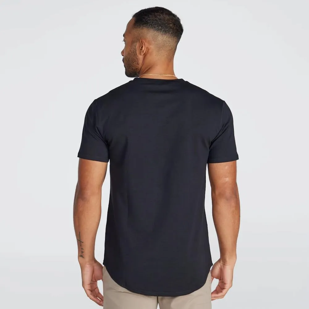 Men's Drop-Cut V-Neck – Plain Tshirts for Men – Soft Polyester, Cotton, Spandex – Moisture Wicking, Wrinkle Resistant