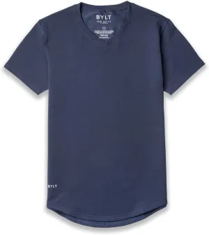 Men's Drop-Cut V-Neck – Plain Tshirts for Men – Soft Polyester, Cotton, Spandex – Moisture Wicking, Wrinkle Resistant