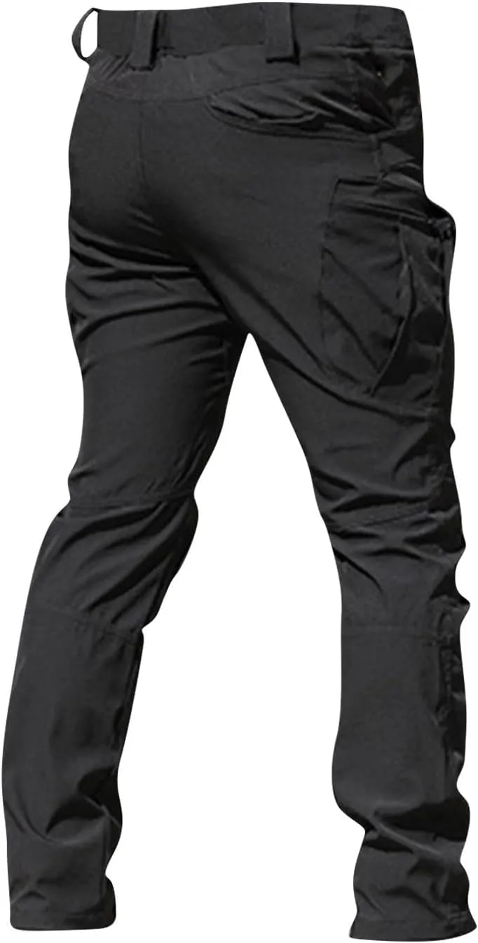 Mens Fall Fashion Hiking Tactical Pants Sweatpants Cargo Pants for Men City Special Service Pants with Pockets