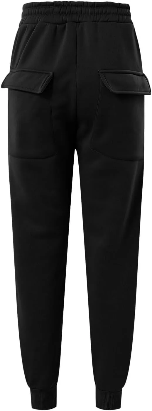 Mens Fleece Cargo Mens Slim Fit Cargo Pants Long Pants Fitness Pants Outdoor Trend Star Glitter