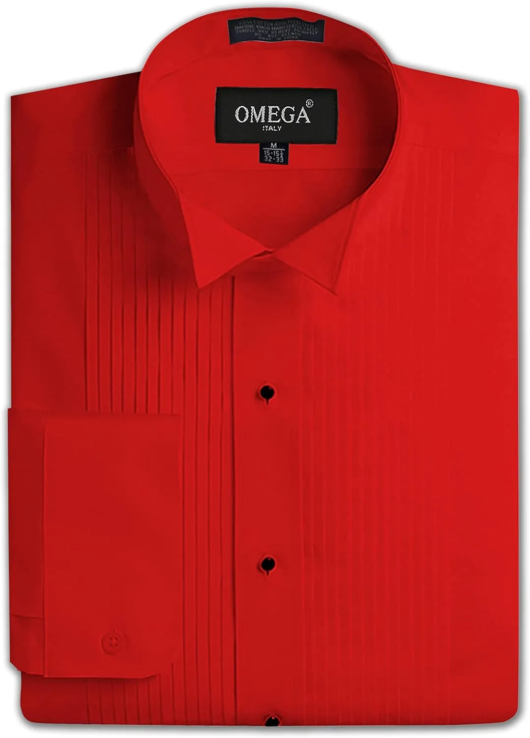 Mens Formal Wing Collar Tuxedo Shirt, 1/4" Pleat
