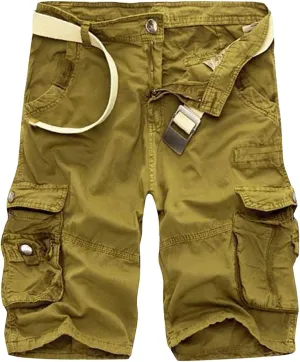 Mens Khaki Shorts Shorts Multi Pocket Comfortable Lightweight Casual Fashion Sports Shorts Cargo Jeans for Men Khaki