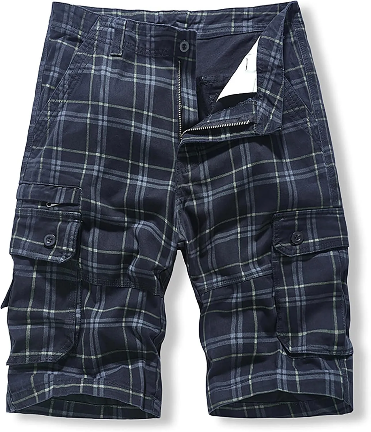 Mens Khaki Shorts Shorts Multi Pocket Comfortable Lightweight Casual Fashion Sports Shorts Cargo Jeans for Men Khaki
