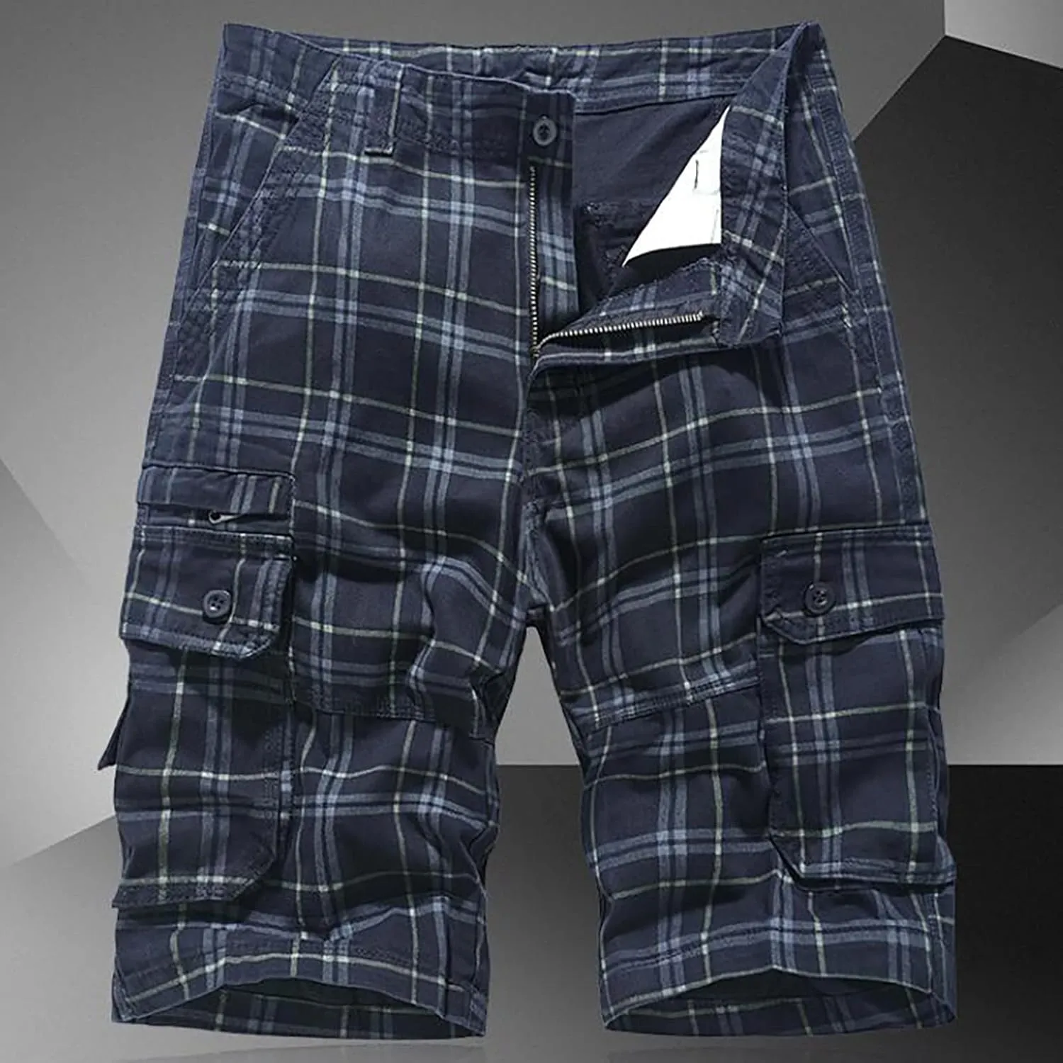 Mens Khaki Shorts Shorts Multi Pocket Comfortable Lightweight Casual Fashion Sports Shorts Cargo Jeans for Men Khaki
