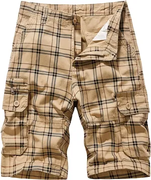 Mens Khaki Shorts Shorts Multi Pocket Comfortable Lightweight Casual Fashion Sports Shorts Cargo Jeans for Men Khaki