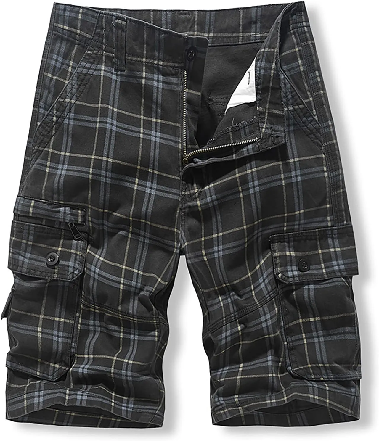 Mens Khaki Shorts Shorts Multi Pocket Comfortable Lightweight Casual Fashion Sports Shorts Cargo Jeans for Men Khaki
