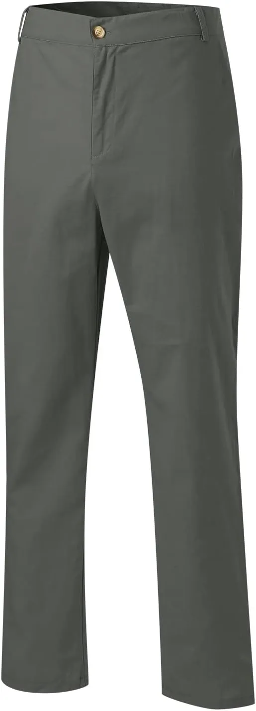Mens Linen Dress Pants Casual Cotton Blend Relaxed Fit Straight Leg Khaki Pants Flat Front Twill Chino Trousers for Men