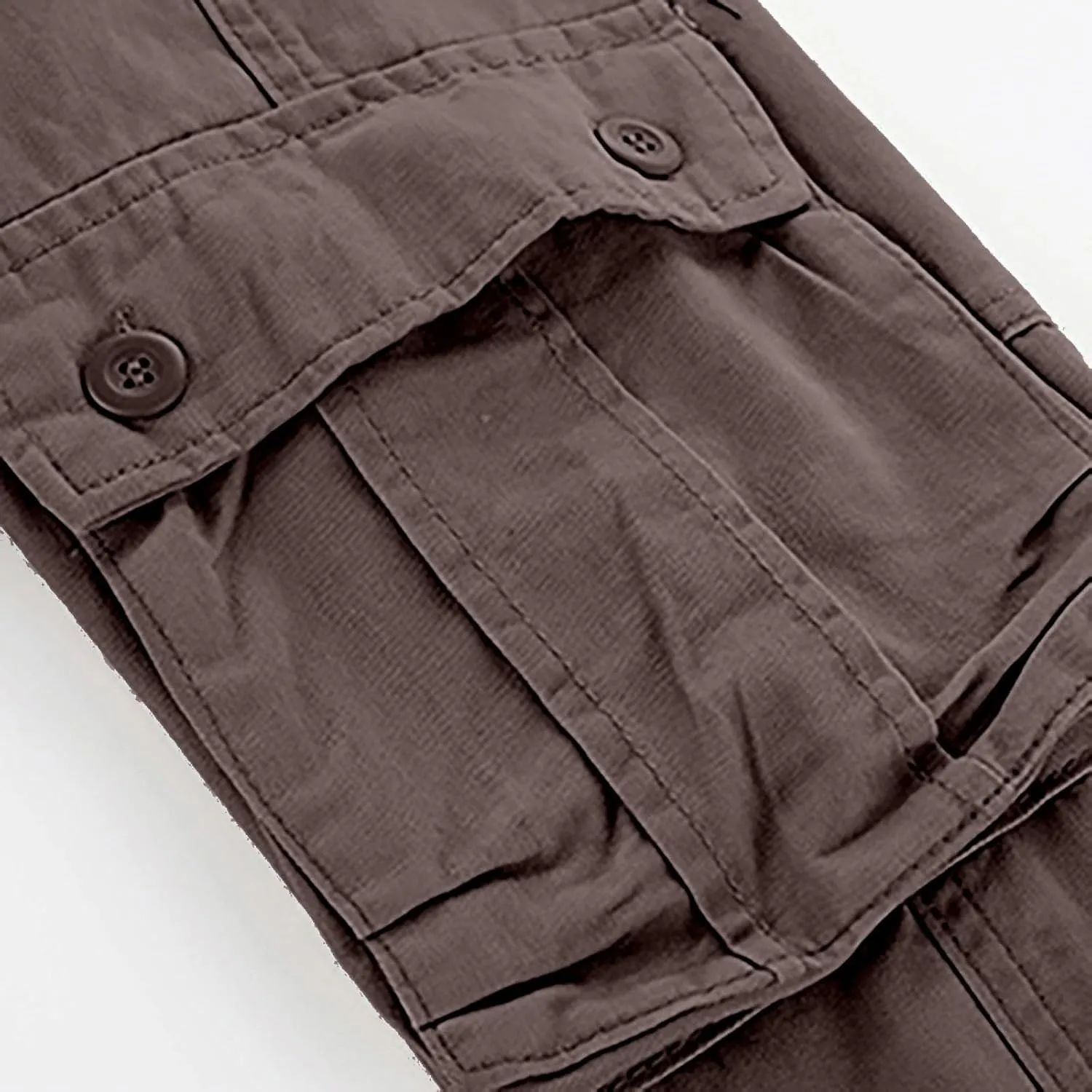 Mens Outdoor Fashion Cargo Pants Military Baggy Comfy Overalls Tactical Combat Simple Solid Color Multi-Pocket Hiking Trouser