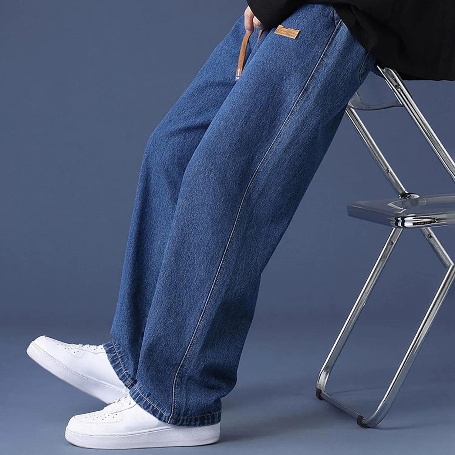 Men's Pants Autumn Pants for Men Casual Lightweight Men's Slim-Fit Casual Stretch Chino Pant Wide Leg Pants for Men