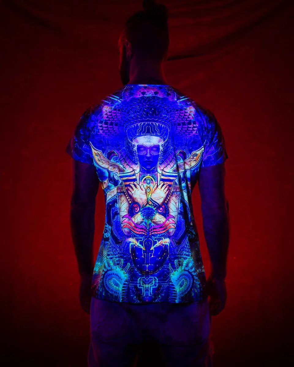 Mens Rave Shirt | Psy Clothing | Sacred Geomery Shirt | Fractal Shirt | Khemet (TS)