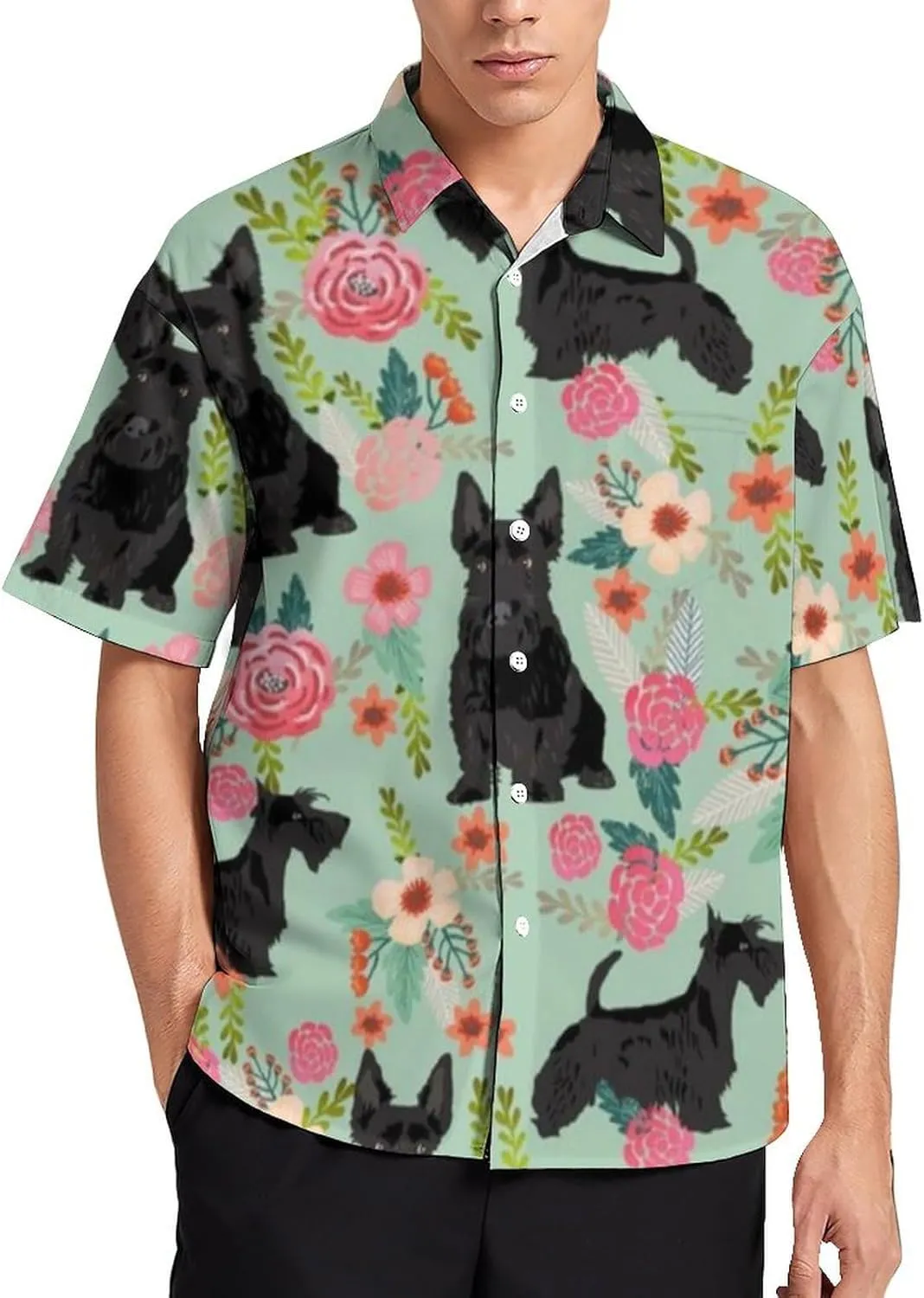 Men's Short Sleeve Shirt Business Casual Button Down Shirts