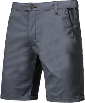 Men's Stretch Chino Short Fashion Slim Fit Flat Front Cargo Shorts Classic Summer Comfort Casual Shorts with Pocket