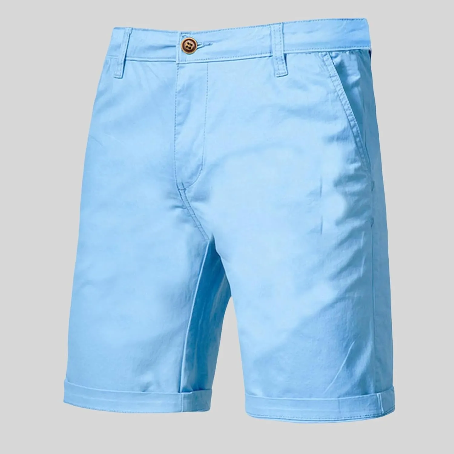 Men's Stretch Chino Short Fashion Slim Fit Flat Front Cargo Shorts Classic Summer Comfort Casual Shorts with Pocket
