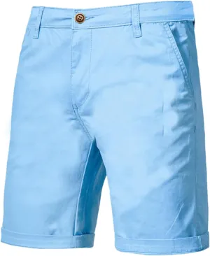 Men's Stretch Chino Short Fashion Slim Fit Flat Front Cargo Shorts Classic Summer Comfort Casual Shorts with Pocket