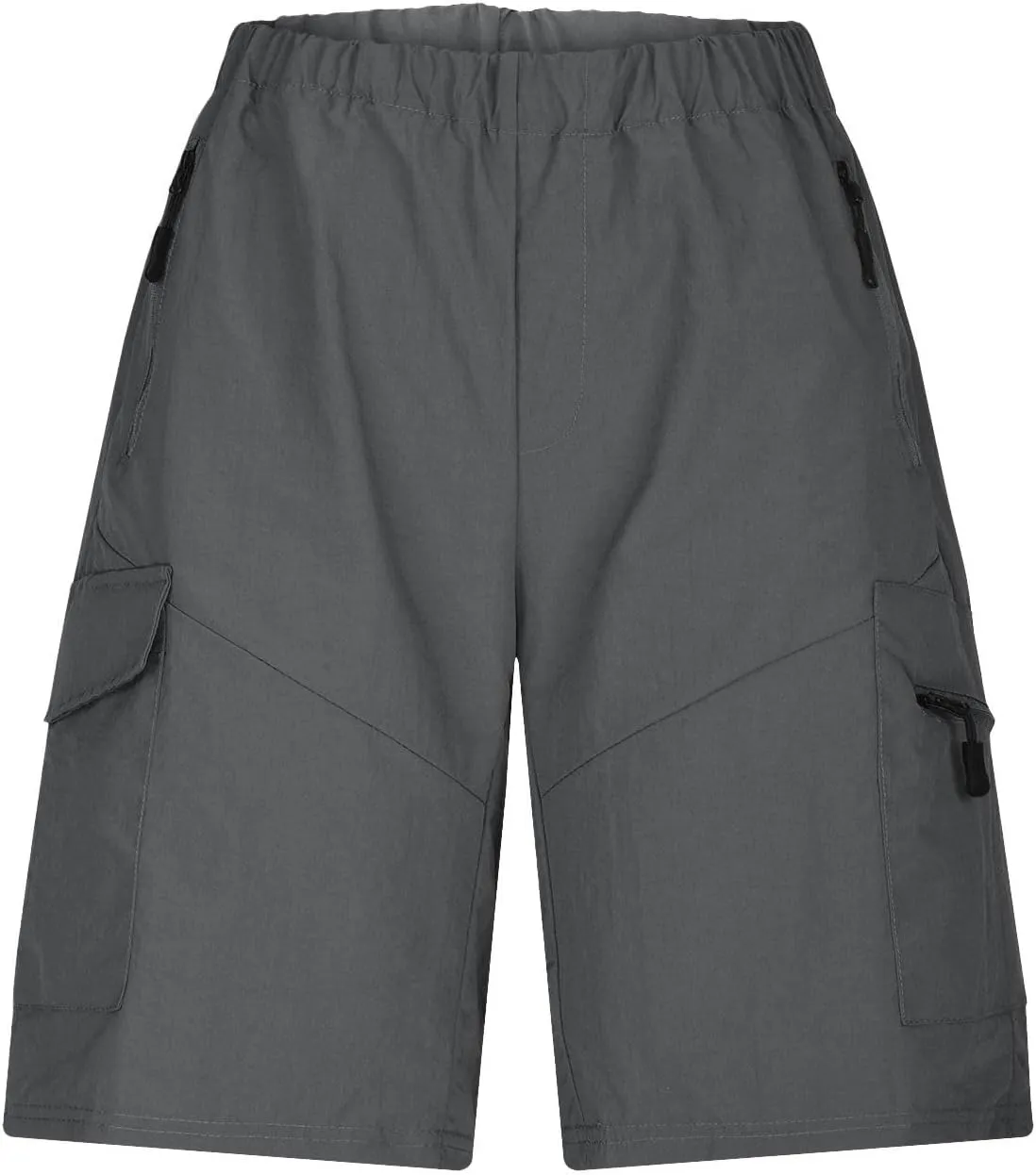 Mens Summer Sports Shorts Expandable Waisted Lightweight Quick Drying Casual Capri Pants Solid Combat Jogger Running Shorts