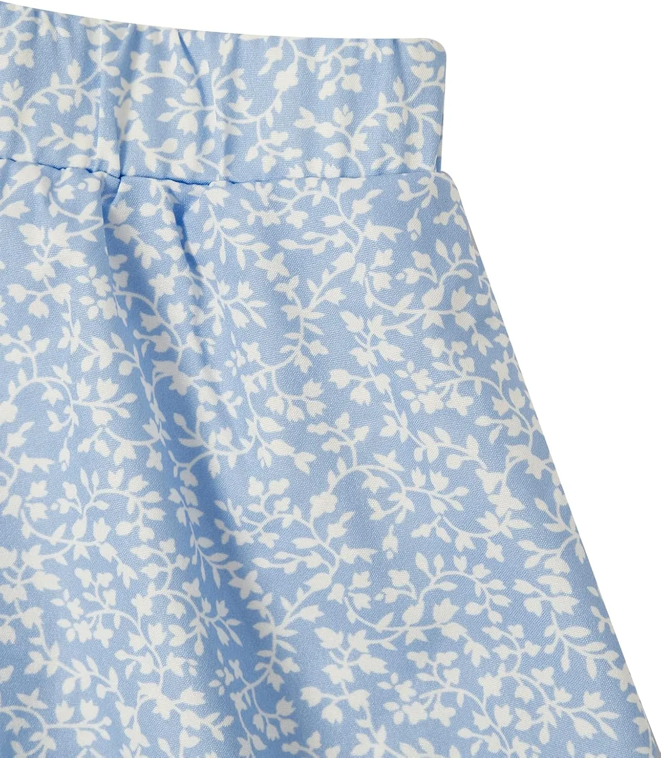 Milumia Girl's Cute Summer Boho Ditsy Floral High Waisted A Line Flare Midi Skirt Flowy Long Skirt