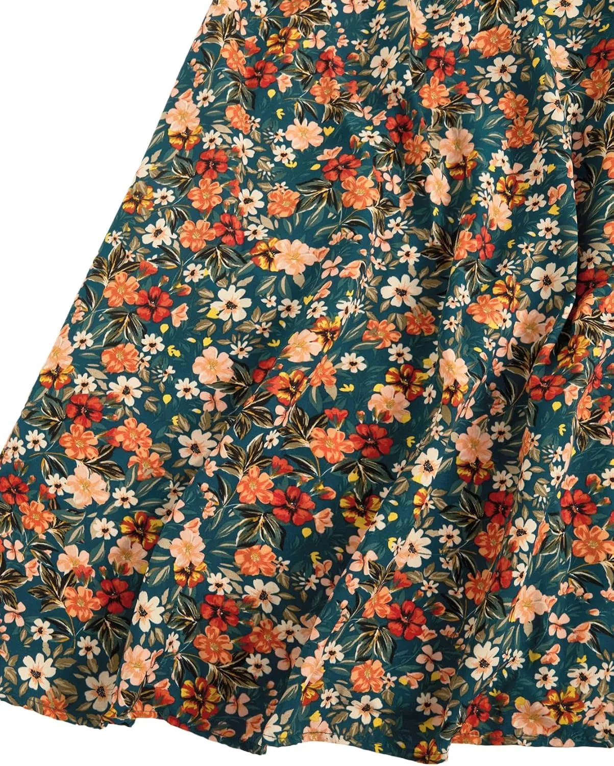 Milumia Women's Polka Dots Skirt Elastic A Line High Waisted Flared Midi Skirts
