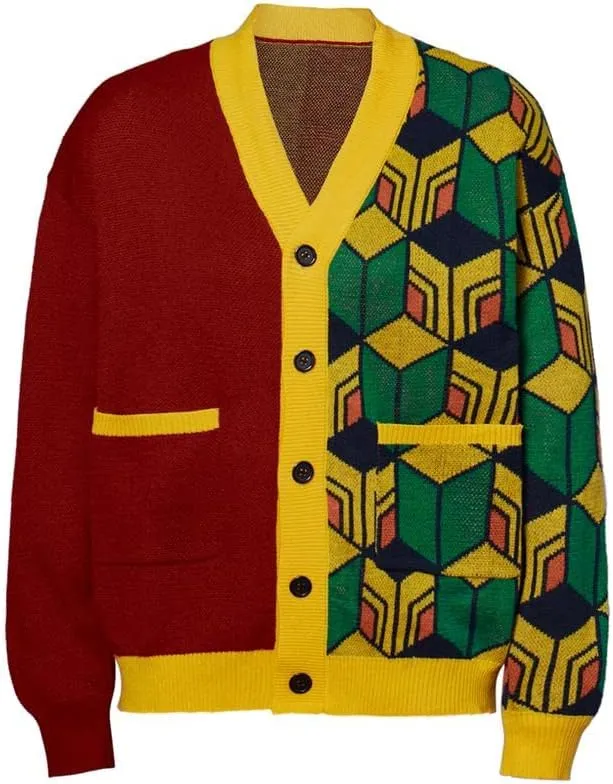 MyheroCos Anime Demon Tomioka Giyuu Costume - Cardigan Sweater & Knitted Jacket Coat