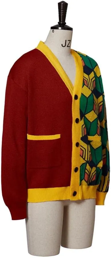 MyheroCos Anime Demon Tomioka Giyuu Costume - Cardigan Sweater & Knitted Jacket Coat