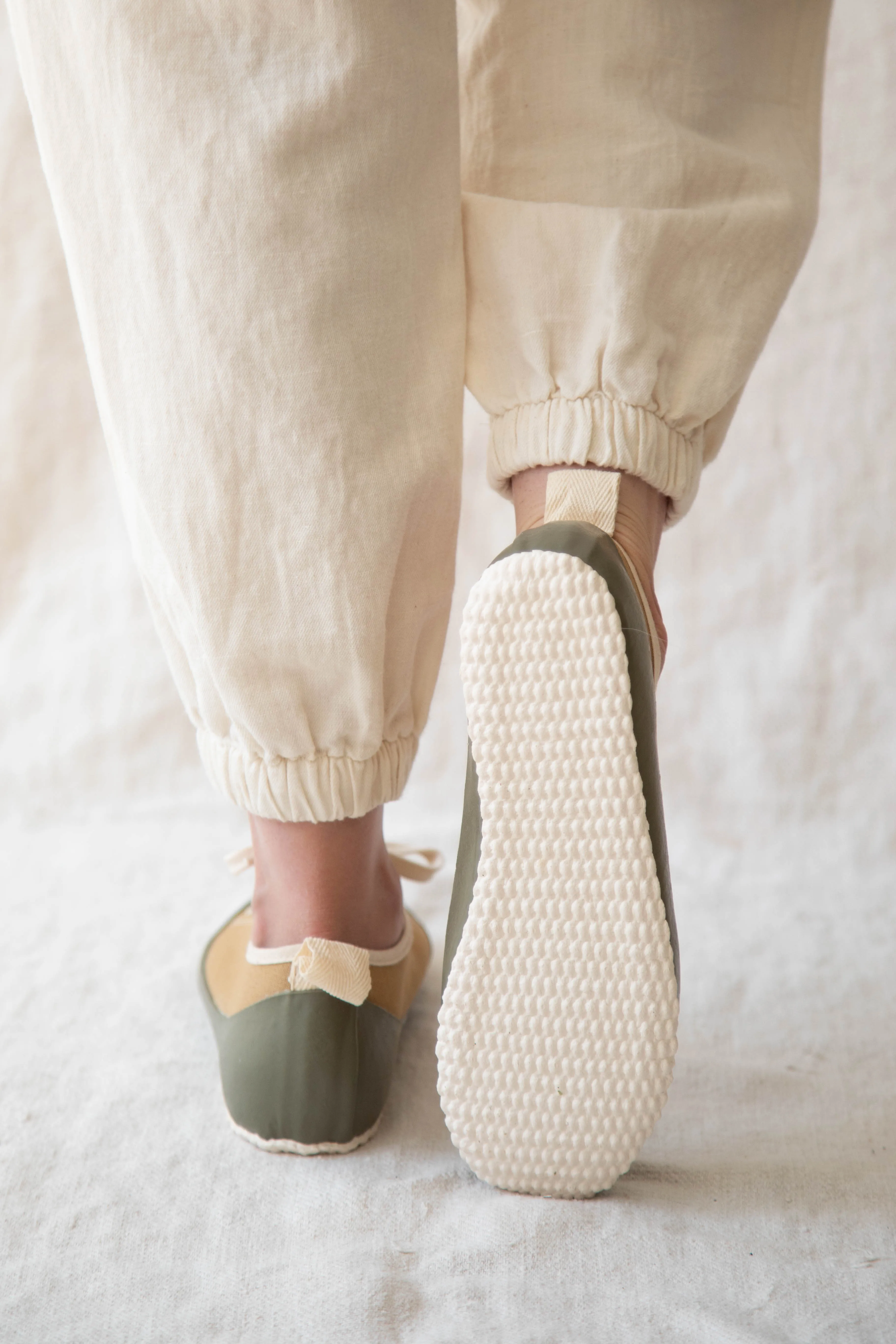 North Sea Marine Deck Shoe in Khaki & Olive