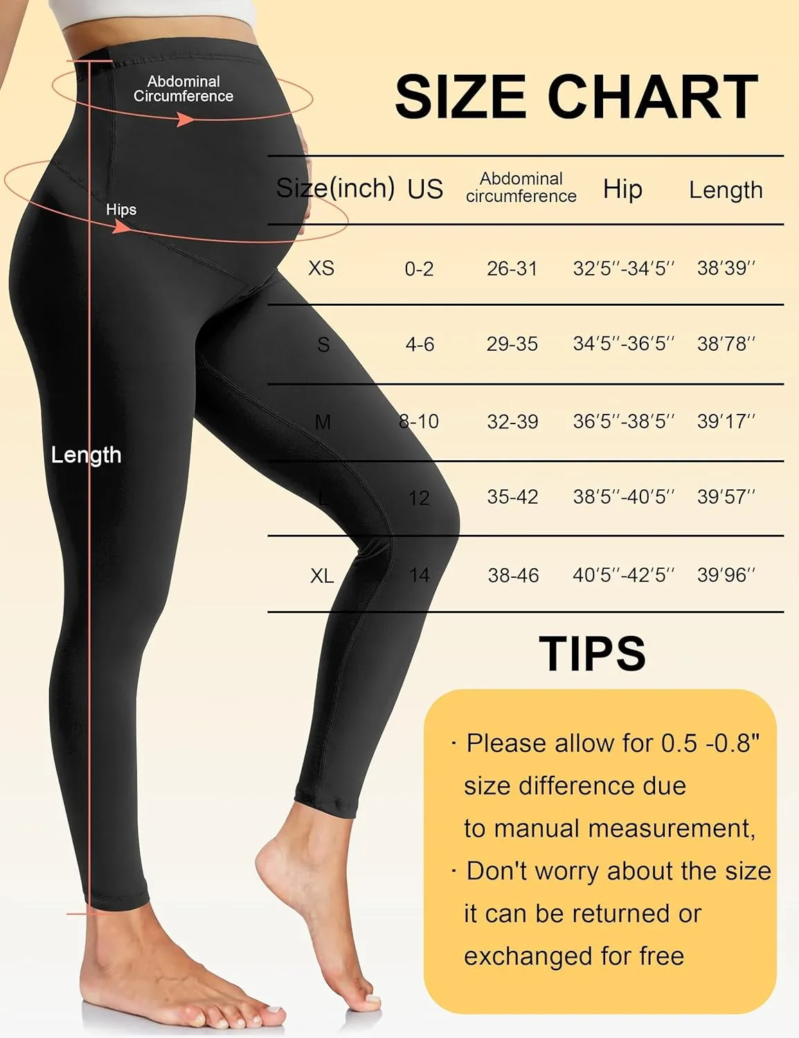 Olmlmt Womens Maternity Workout Leggings Over The Belly Buttery Soft Active Yoga Pregnancy Pants