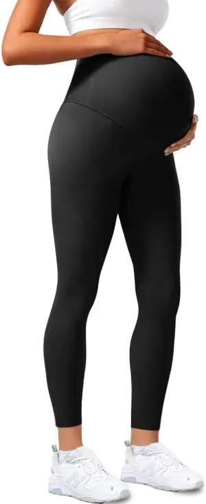 Olmlmt Womens Maternity Workout Leggings Over The Belly Buttery Soft Active Yoga Pregnancy Pants