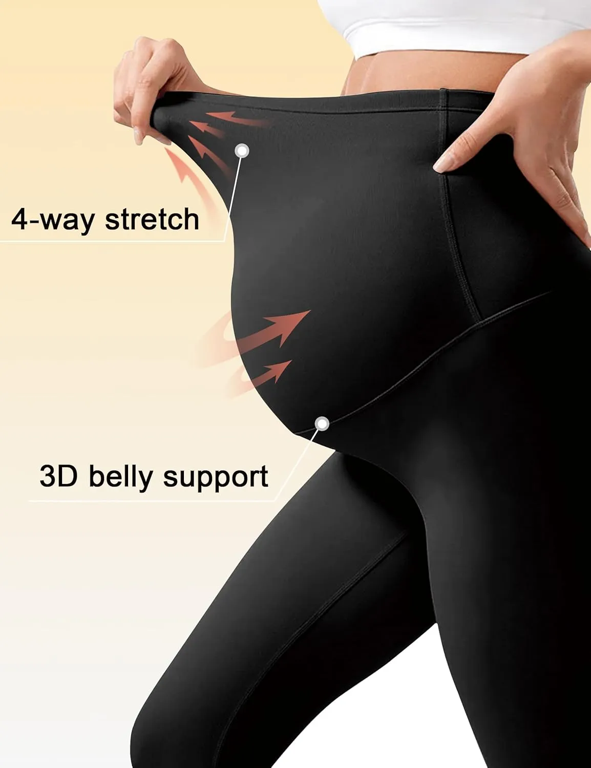 Olmlmt Womens Maternity Workout Leggings Over The Belly Buttery Soft Active Yoga Pregnancy Pants