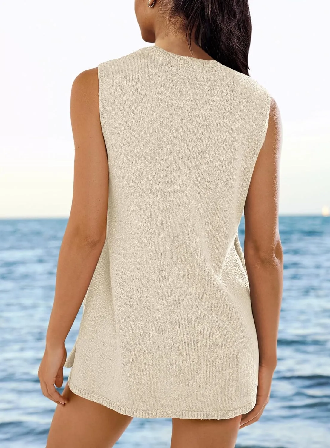 Panadila Womens Summer Lounge Sets 2 Piece Outfits Beach Vacation Outfits Tank Top and Shorts Sweater Matching Set