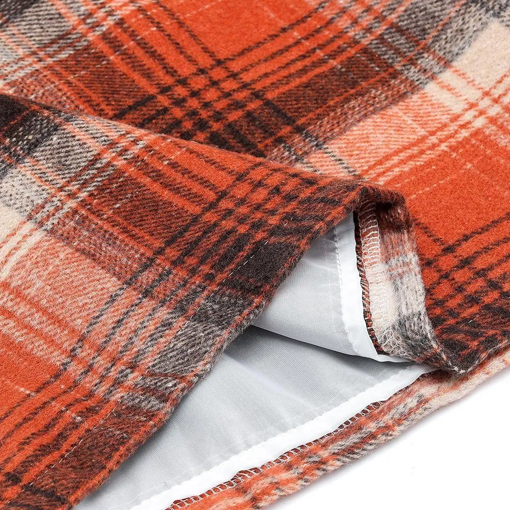 Pencil Skirts for Women Plaid Soft Casual High Waisted Skirt Cotton Linen Slim-Fit Warp Sexy Skirt Tummy Work Skirt