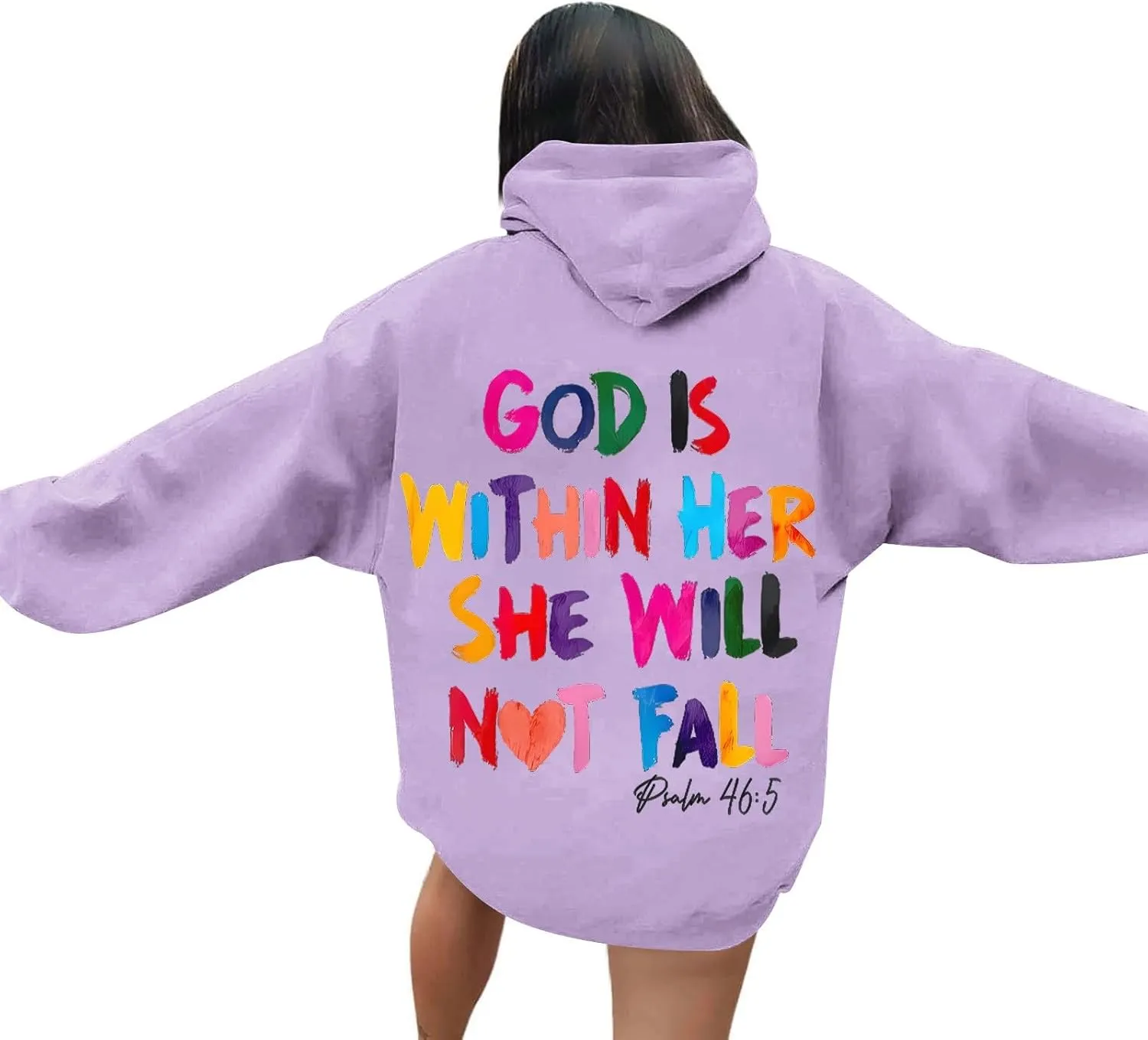 Pink Graphic Hoodie For Women 2024 Cute Preppy Hoodies Teen Girls Oversized Sweatshirt Y2k Drawstring Pullover With Pockets