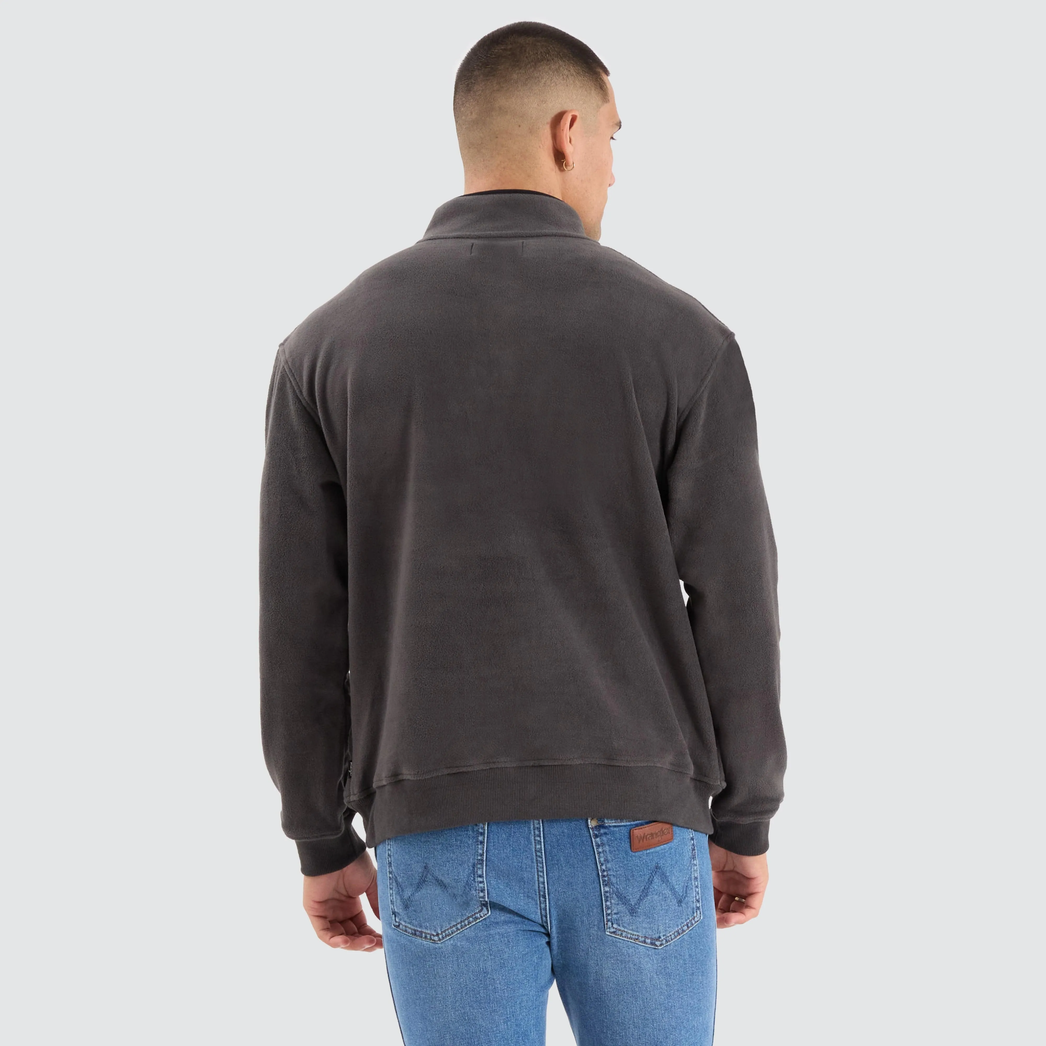 Polar Button Up Sweat Grey