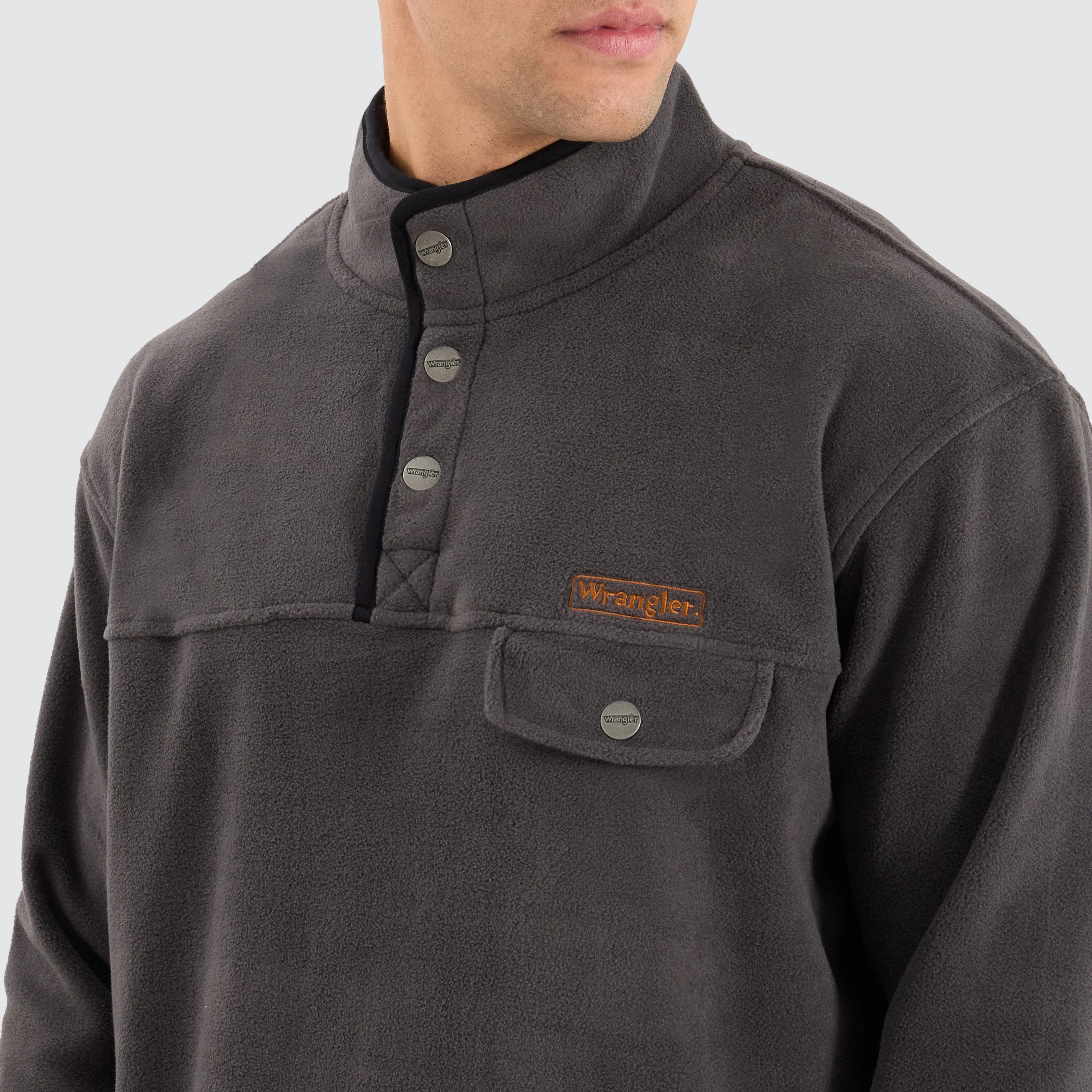 Polar Button Up Sweat Grey