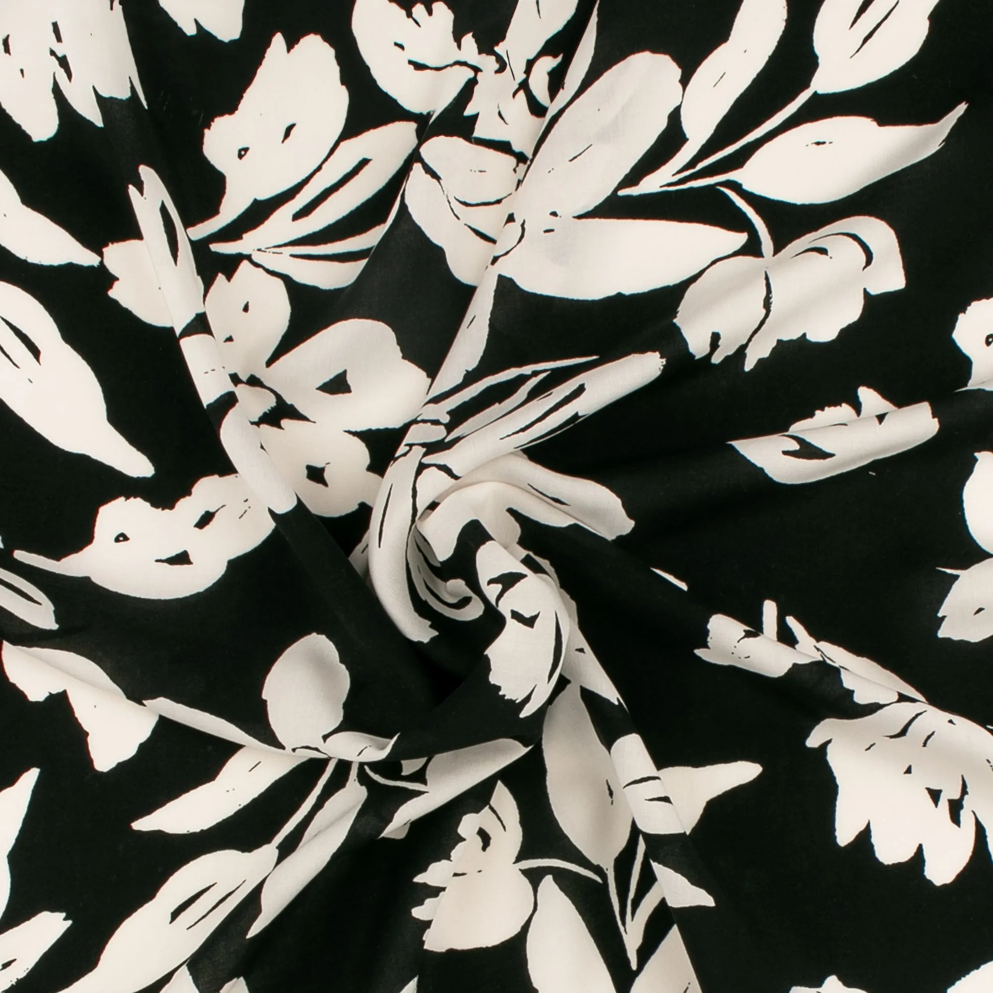 Printed Voile - KATIA - 011 - Black
