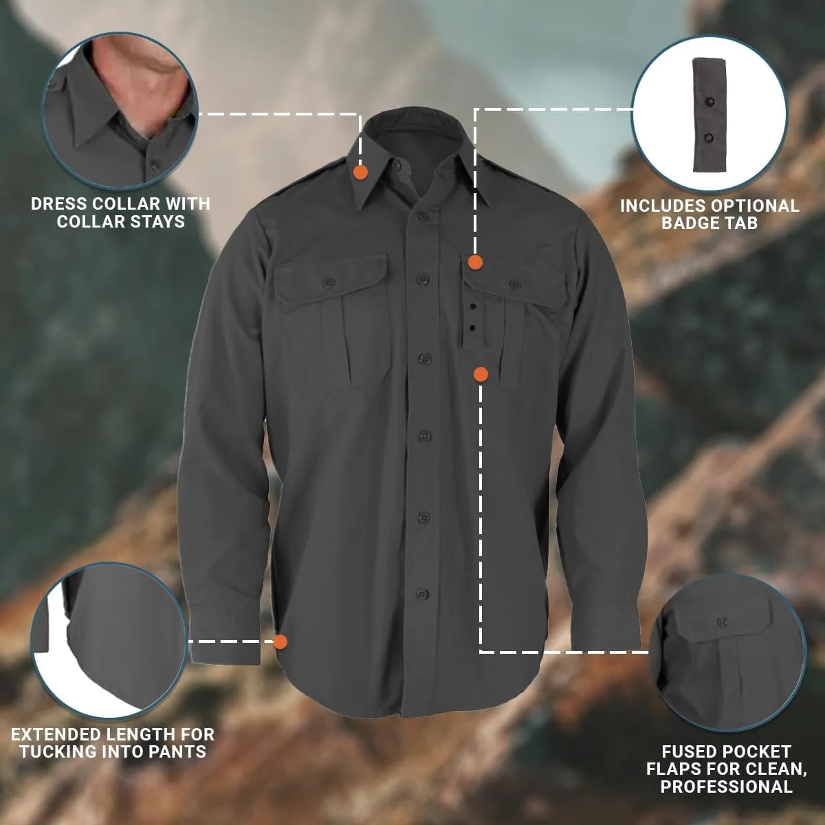 Propper Men's Long Sleeve Tactical Shirt, Khaki, Large Long