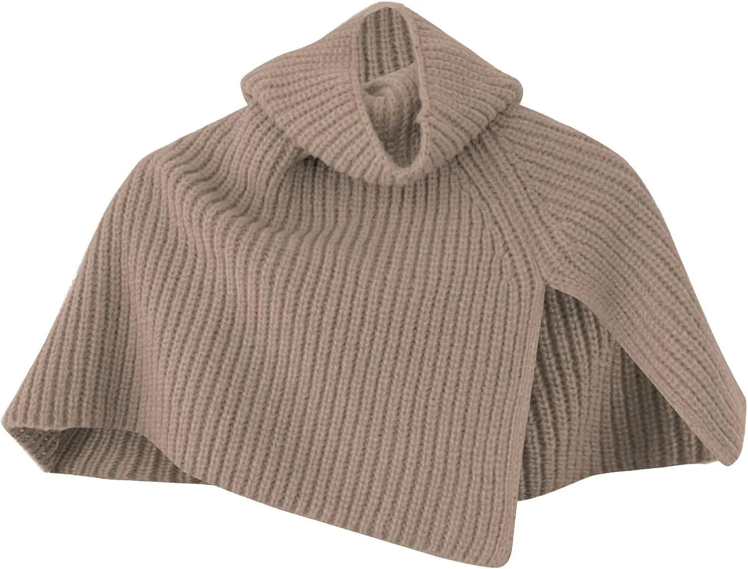 Pullover Scarf Knit Turtleneck Shawl Wrap Shrug Detachable Sweater Collar Winter Warm Neck Warmer Shawl Cape Cloak Shawl