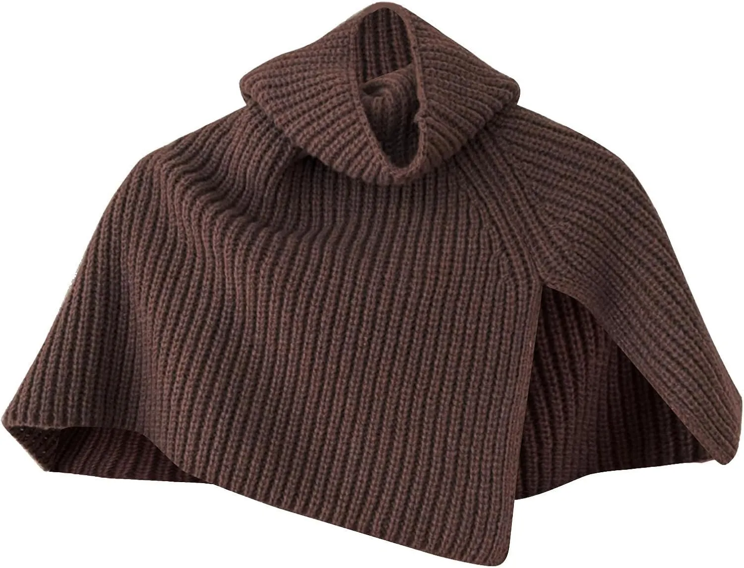 Pullover Scarf Knit Turtleneck Shawl Wrap Shrug Detachable Sweater Collar Winter Warm Neck Warmer Shawl Cape Cloak Shawl