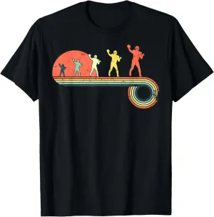 Quarterback Throw American Football Vintage Sunset Rainbow T-Shirt