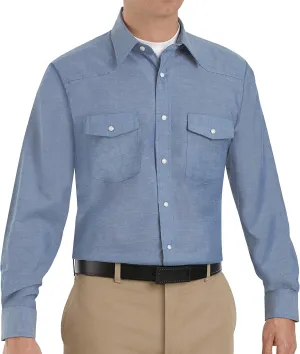 Red Kap Men's Deluxe Western Long Sleeve Style Shirt