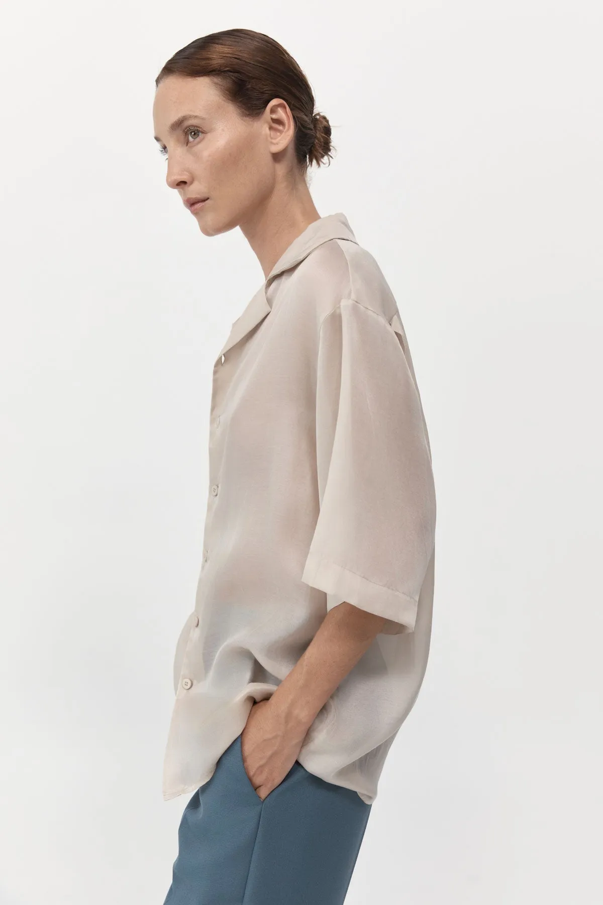 Relaxed Collar Shirt - Birch