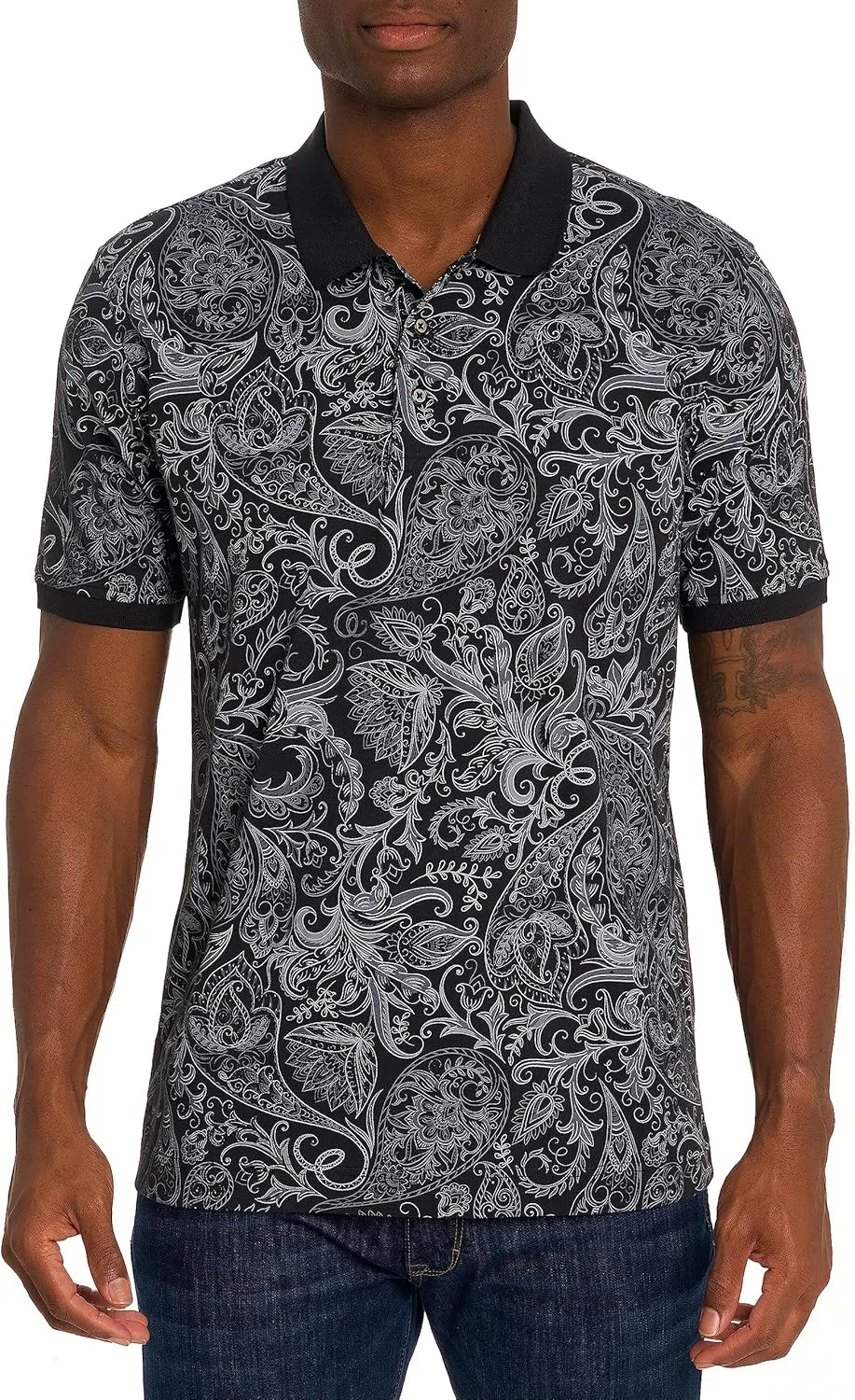Robert Graham Men's Dozer Short-Sleeve Knit Polo Shirt