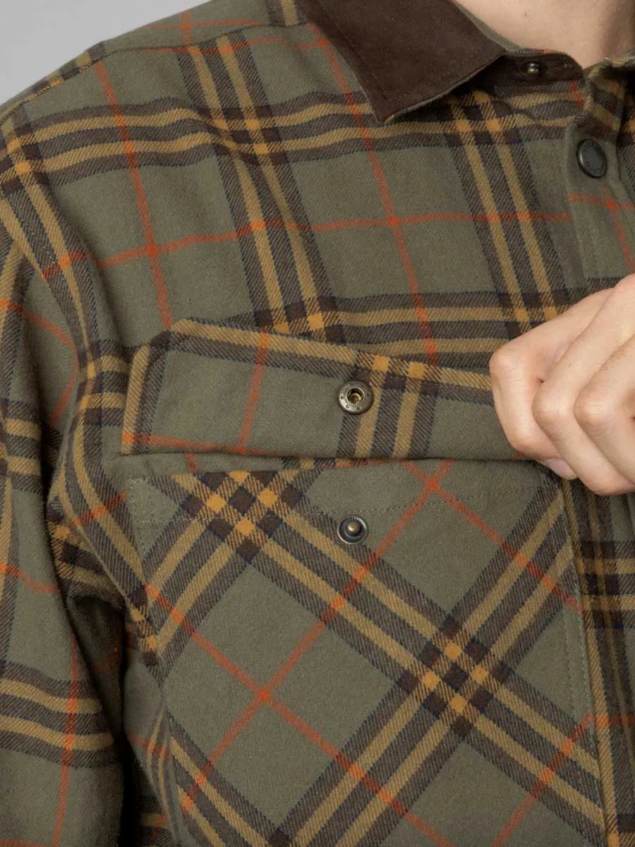 SEELAND Banff Shirt - Mens - Grape Leaf/Terracotta Check