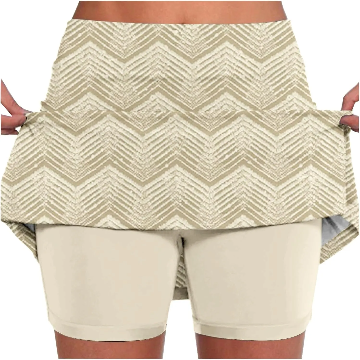 Skorts for Women Summer Tennis Elastic High Waisted Athletic Shorts Fashion Strethy Comfortable Mini Skirts with Pockets