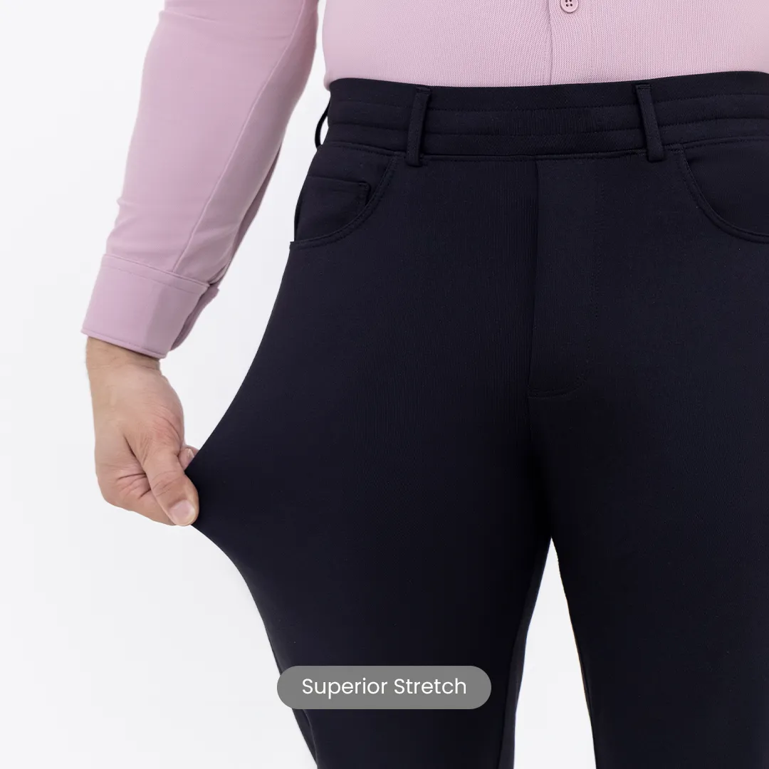 Solid Black FlexPro 5 Pocket Pants