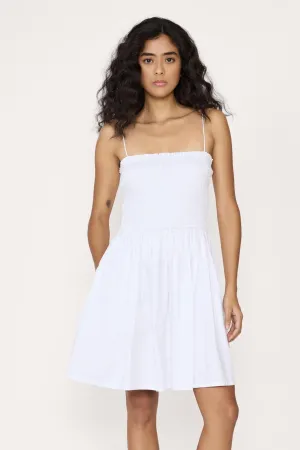 Strappy Bodice Mini Dress - White